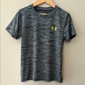 Under Armour Gray and Yellow Short Sleeve Tee Boys Size 7
